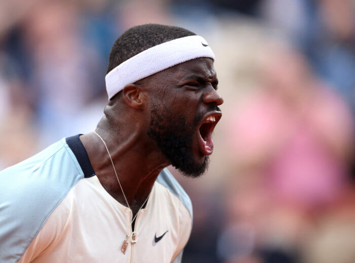 Frances Tiafoe in the 2022 French Open